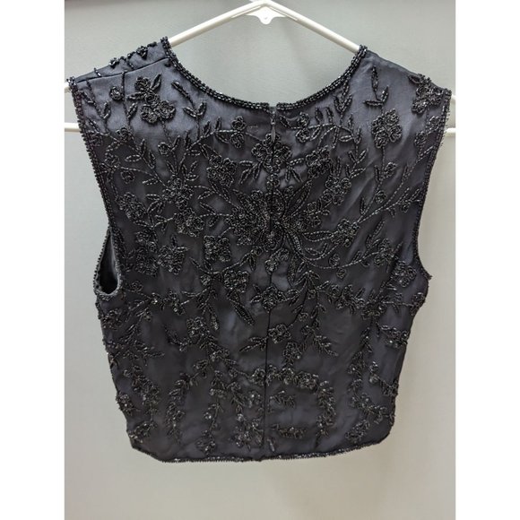 Mark & John by Gopal Vintage Black Beaded Tank - Picture 2 of 2